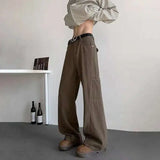 WIAOFELLAS  -  Trendy Summer Men's Irregular Patchwork Design Solid Color Trousers Fashion High-waisted Loose Wide Leg Pants Male
