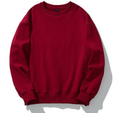 WIAOFELLAS  -  New Men's Autumn Velvet Sweatshirts Round Neck Solid Color Long Sleeved Tops Couples Coat Women Sweatshirt Casual Clothing MY542