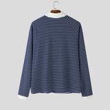 WIAOFELLAS  -  Men Striped Shirt Lapel Long Sleeve Loose Casual Men Clothing Streetwear Fashion Leisure Male Tops 2026 Spring Shirts