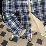 WIAOFELLAS  -  Spring and autumn new plaid double-sided jacket male couple double-sided jacket simple Korean version of the trend fashion coat