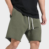 WIAOFELLAS  -  Cotton Summer Pants Men Breathable Light Cool Calf-Length Short Sweatpants 4/5 Straight Loose Casual Cropped Trousers