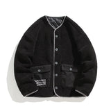 WIAOFELLAS  -  Lamb Wool Coat Couple Cotton Clothes Winter New Warm Cotton Jacket Loose Large Size Shake Grain Velvet Coat Unisex Outerwear
