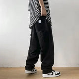 WIAOFELLAS  -  Men Pants Loose All-match Overalls Spring Autumn New Tide Wide-leg Trend Casual Pants Men's Trousers Cargo Pants Men