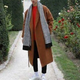 WIAOFELLAS  -  Autumn Winter Jacket Korean Fashion Coat Casual Korean Style Outerwear Solid Color Pattern Suitable For Vacation