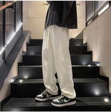 Wiaofellas  -  Winter Thickened Fleece Straight Leg Casual Pants Men's Trendy Lamb Velvet Versatile Cool Teenage Sports Fashion Trousers