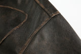 WIAOFELLAS  -  Spring Autumn Cool Handsome Oversized Distressed Patchwork Pu Leather Jacket Men Zipper Luxury Designer Clothes