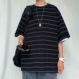 WIAOFELLAS  -  Half Sleeve T-shirt Men Short Sleeve Trend Summer New Street Loose Oversized T-shirt Men Clothing Graphic T Shirts