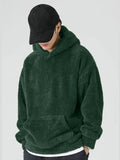 WIAOFELLAS  -  Winter Hoodie for Men Autumn and Winter Furry Hoodie for Comfortable Warm Men's Clothing Casual Top