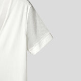 WIAOFELLAS  -  Men T Shirt Mesh Patchwork V Neck Short Sleeve Male Tee Tops Summer Streetwear 2025 Fashion Casual Men Clothing S-5XL