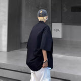 WIAOFELLAS  -  Summer Men's Metal Button Short-Sleeve Shirt Chinese Retro Fashion Trendy High Street Loose Casual Breathable Niche Men's Top