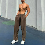 WIAOFELLAS  -  Mens Fashion Trend Sports Fitness Loose Trousers Autumn And Winter New Leisure Outdoor Street Comfortable Y2k Fitness Pants Men