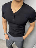 WIAOFELLAS  -  2025 New Men Summer Short Sleeve Fitness T Shirt Running Sport Gym knitted T Shirt Workout Casual High Quality Tops Clothing A97