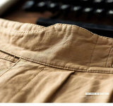 Wiaofellas  -  Spring Autumn Vintage Men's Gurkha Pants British Style Casual Straight Trousers Adjustable Waist Belt Naples Pant For Male