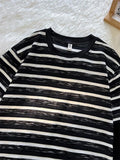 Wiaofellas  -  Men Oversized Streetwear Cotton Striped T Shirts Summer Mens Japanese Fashions Harajuku T-Shirt Male Vintage Tees D190