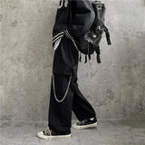 WIAOFELLAS  -  Plus Size S-3XL Men Joggers Pants Spring Autumn Fashion Casual Muti Pocket Slim Loose Wide Leg Long Street Wear Harajuku Goth