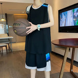 Wiaofellas  -  Men's Quick Dry Basketball Jersey Set Sleeveless Top and Shorts