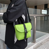 WIAOFELLAS  -  Shoulder Bag Men's Casual Sports Style Messenger Bag Solid Color New Summer Street Trend Fashion Messenger Bag