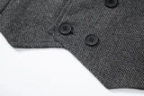 WIAOFELLAS  -  Men's Vest Retro Double-breasted Vest Vest Same Style Suit Casual Loose Versatile Vest