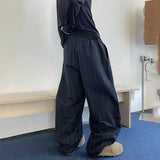 WIAOFELLAS  -  Mens Pants Blue Stripes Pockets Autumn Casual Antibacterial Wear-Resistant Anti Fouling Ankle Pants Men's Clothing Unisex