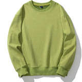 WIAOFELLAS  -  New Men's Autumn Velvet Sweatshirts Round Neck Solid Color Long Sleeved Tops Couples Coat Women Sweatshirt Casual Clothing MY542