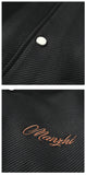 WIAOFELLAS  -  College Style Baseball Jacket Color Clash Hooded Jackets Embroidered Letters Design Men Outwear Loose Fit Sportswear