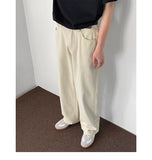 WIAOFELLAS  -  Baggy Beige Jeans Men Fashion Casual Oversized Wide Leg Jeans Men Streetwear Korean Loose Straight Denim Pants Mens Trousers