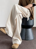 Wiaofellas  -  Breathable Linen Casual Pants Men Summer Thin Straight Leg Loose Drapey Long Pants Comfortable Lightweight Straight Cut Trousers