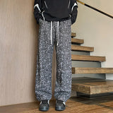 Wiaofellas  -  Men Oversize Wide Leg Leopard Graphic Pants Male Trousers Streetwear Hip Hop Vintage Loose Casual Straight Pants