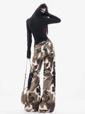 Wiaofellas  -  2000s American Vintage Pants Women Casual Y2k Clothing Thin Sportwear Y2k Clothing Retro Camouflage Trouser Casual Chic Harajuku