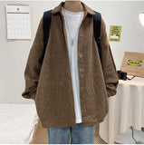 Wiaofellas  -  Men's Trendy Outerwear Ins Men's Trendy Cool Loose New Outerwear Woolen Jacket Men's Outerwear