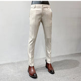 Wiaofellas  -  Spring Summer New Men's Pants Lightly Mature Slim Fit Draping Linen Pants, Solid Color High Quality Classic Business Pants