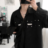 WIAOFELLAS  -  Spring New Simple Solid Color Versatile Men Shirt Fashion Casual Cardigan