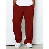 Wiaofellas  -  New Four Seasons Solid Color Trousers Loose Casual Sports Straight Pants