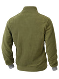 WIAOFELLAS  -  Personalized Autumn and Winter Casual Stand Collar Zipper Pullover Men's Long-sleeved Solid Color Zipper Splicing Pullover
