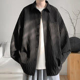 WIAOFELLAS  -  White Long Sleeved Shirt Men Fashion Society Mens Black Dress Shirt Korean Loose Casual Shirt Mens Shirts Plus Size 4XL