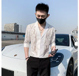 WIAOFELLAS  -  Summer Thin Cutlery Shirt 2025 Half-sleeved Men Casual Top