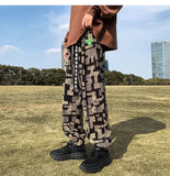 WIAOFELLAS  -  American Pants Men Korean Style Loose Feet Casual Pants Nine-point High Street Fashion Trousers