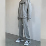 WIAOFELLAS  -  Autumn Winter KPOP Fashion Style Harajuku Trousers Men Loose All Match Straight Casual Chic Pants Vintage Pockets Male Clothes