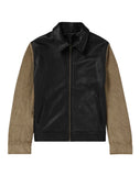 WIAOFELLAS  -  Autumn Men's PU splicing Jackets Fashion Men Stretwear Windbreaker Pilot Coats Men Sports Baseball Uniform Jacket Clothing