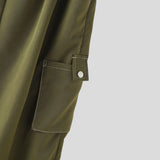 WIAOFELLAS  -  Men Pants Solid Color Lace Up Joggers Casual Cargo Pants Men Streetwear Loose Pockets Fashion Leisure Male Long Trousers