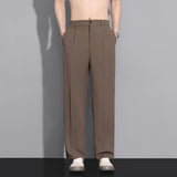 WIAOFELLAS  -  Business Luxury Draped Suit Pants Men Fashion Dress Pants Korean Loose Straight Casual Pants Men's Office Formal Male Trousers