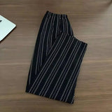 WIAOFELLAS  -  Comfy Milk Silk Loungewear Stylish Men's Fall Winter Pajama Set Striped Plaid Print Color Matching Lapel Single-breasted Long