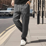 Wiaofellas  -  American Straight-leg Men's Casual Trousers Summer Loose Thin Fashion Sports Tether Overalls
