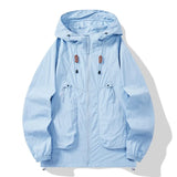WIAOFELLAS  -  Summer Men's Outdoor Hooded Sun Protect Jackets Man Windbreaker Skin Coats Waterproof Jacket Fishing Rain Couple Camping Outwear