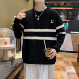 Wiaofellas  -  Fashion Sweater Men's Autumn High Street Hoodie Men's Sportswear Casual Knitted Dancing Men's Warm Solid Color Tops
