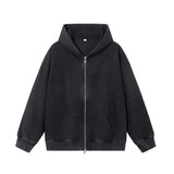 WIAOFELLAS  -  Autumn Winter Hooded Hoodies Men Zipper American Retro Sweatshirt Outwear Male Solid Casual Sports Hooded Sweatshirts Cardigans