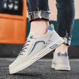WIAOFELLAS  -  Simple Style Leather Four Seasons Can Wear Low Heels Increase Flat Leisure Walking Non-slip Two-color Men Large Size Trend Shoes