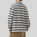 WIAOFELLAS  -  Spring Men's T-shirt Retro Striped Casual Tshirt Hip Hop Long Sleeve T-shirt Men Streetwear Harajuku Tees Top Oversized T-shirts