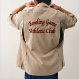 WIAOFELLAS  -  Bowling Short Sleeved Shirt Men's Loose Summer Cuban Collar Shirt Retro Embroidered