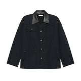 WIAOFELLAS  -  Korean Style Men's Shoulder Pads Jackets Single Breasted Design Turn Down Collar Loose Male Clothing New Menwear